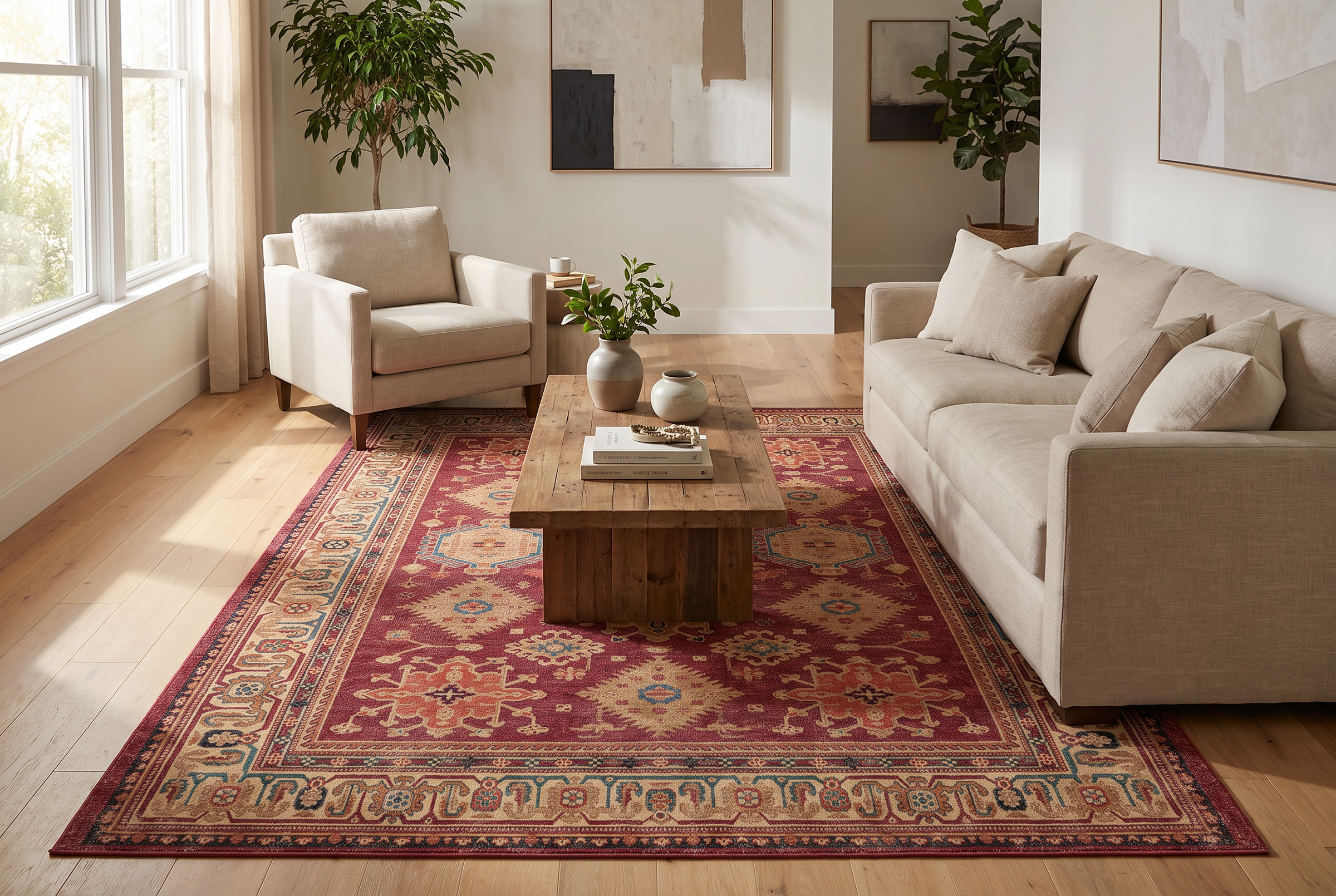 Vintage Rugs collection - living room mockup