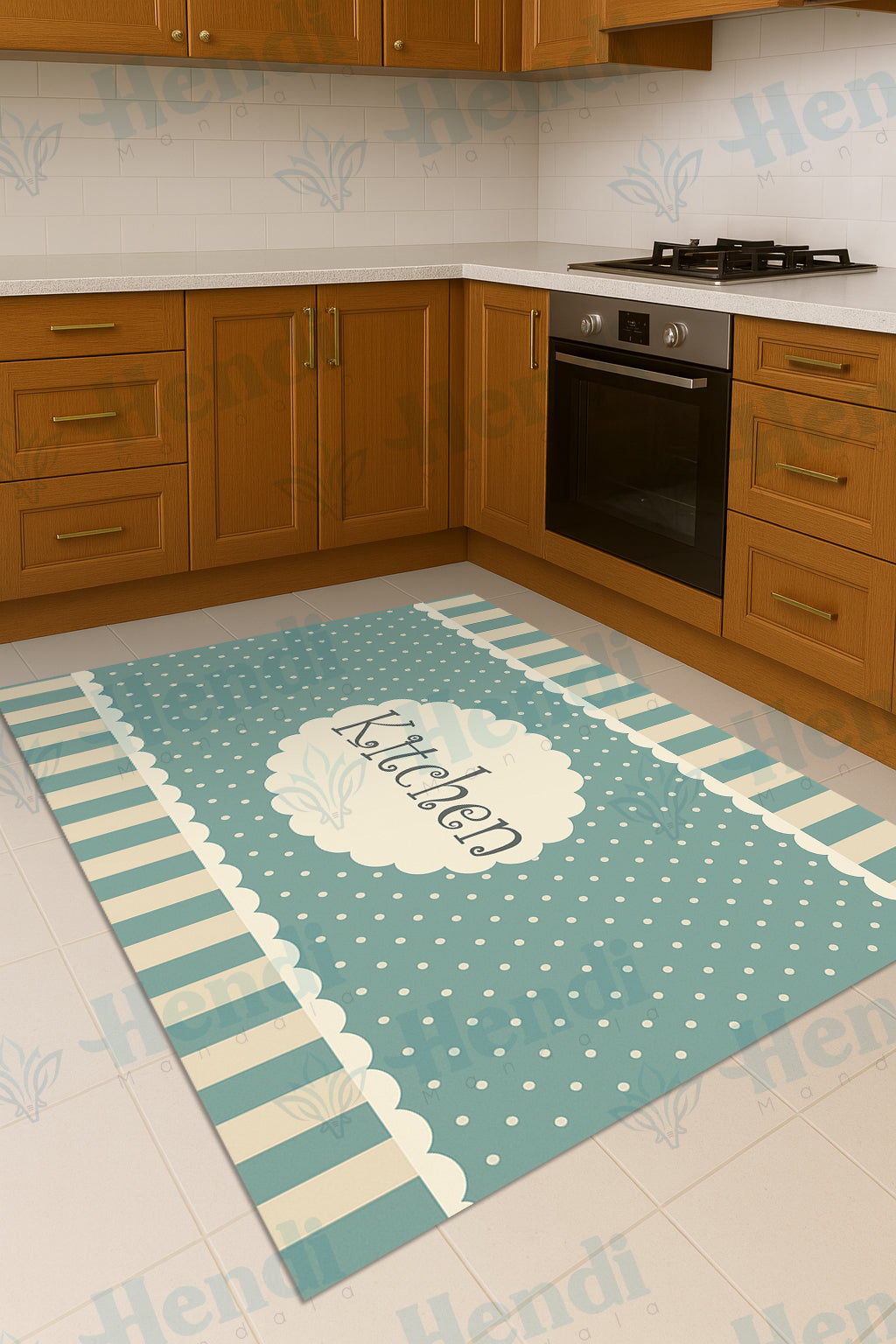 Awrwa - Non-Slip Kitchen Printed Rug