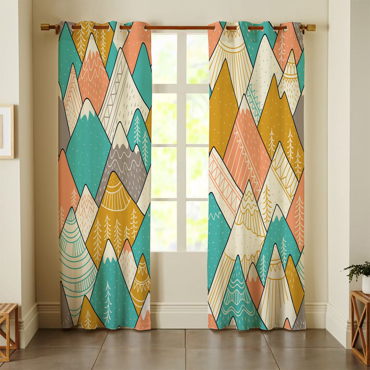 Mount - Chic Printed Window Curtain (Copy)