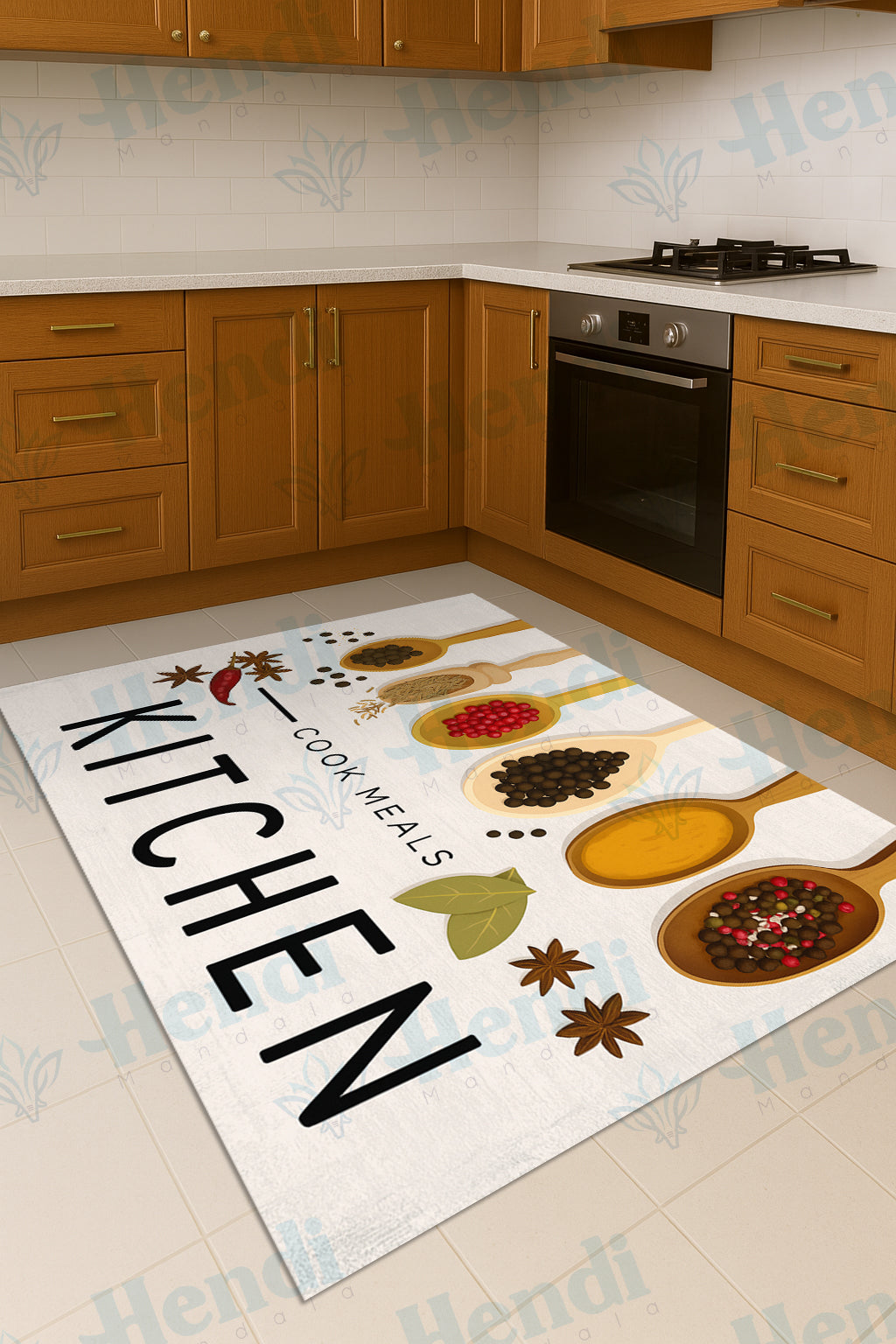 Kitcheno - Non-Slip Kitchen Printed Rug