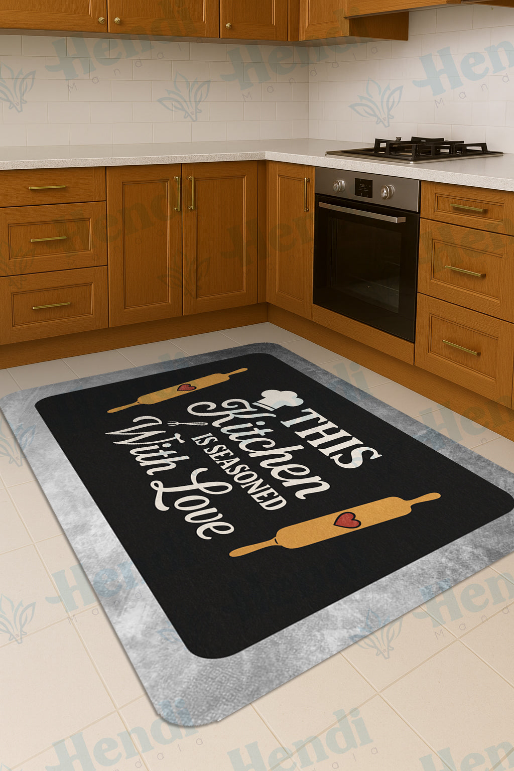 Liopa - Non-Slip Kitchen Printed Rug