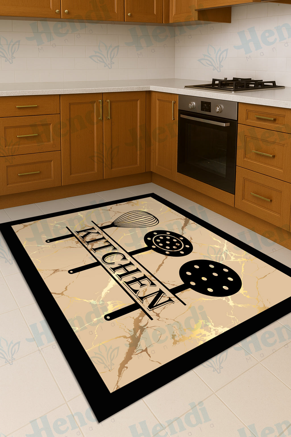 Marble - Non-Slip Kitchen Printed Rug