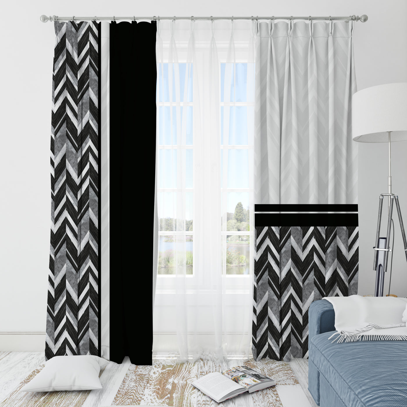 Hala Printed Window Curtain