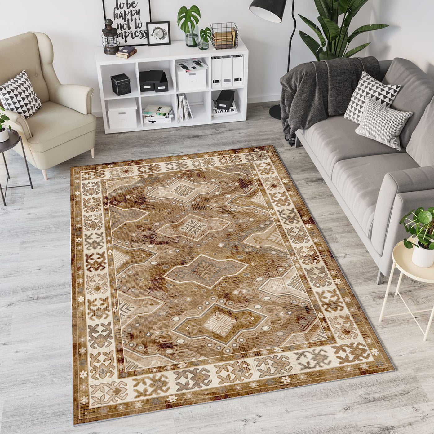Handcrafted Look Vintage Rug