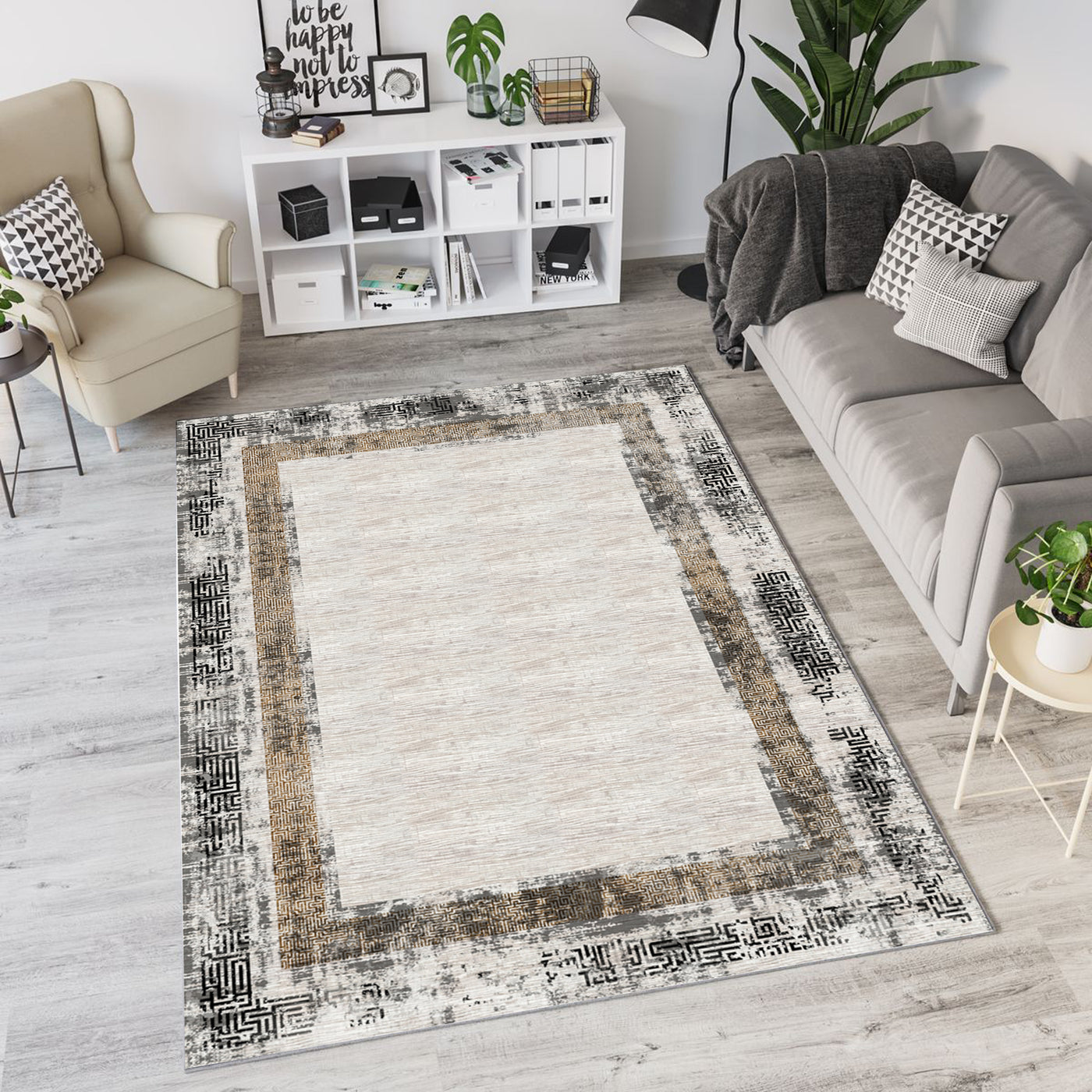Distressed Persian Rug