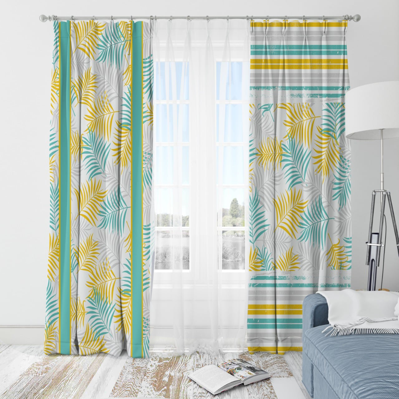 Curtains with Palm Print