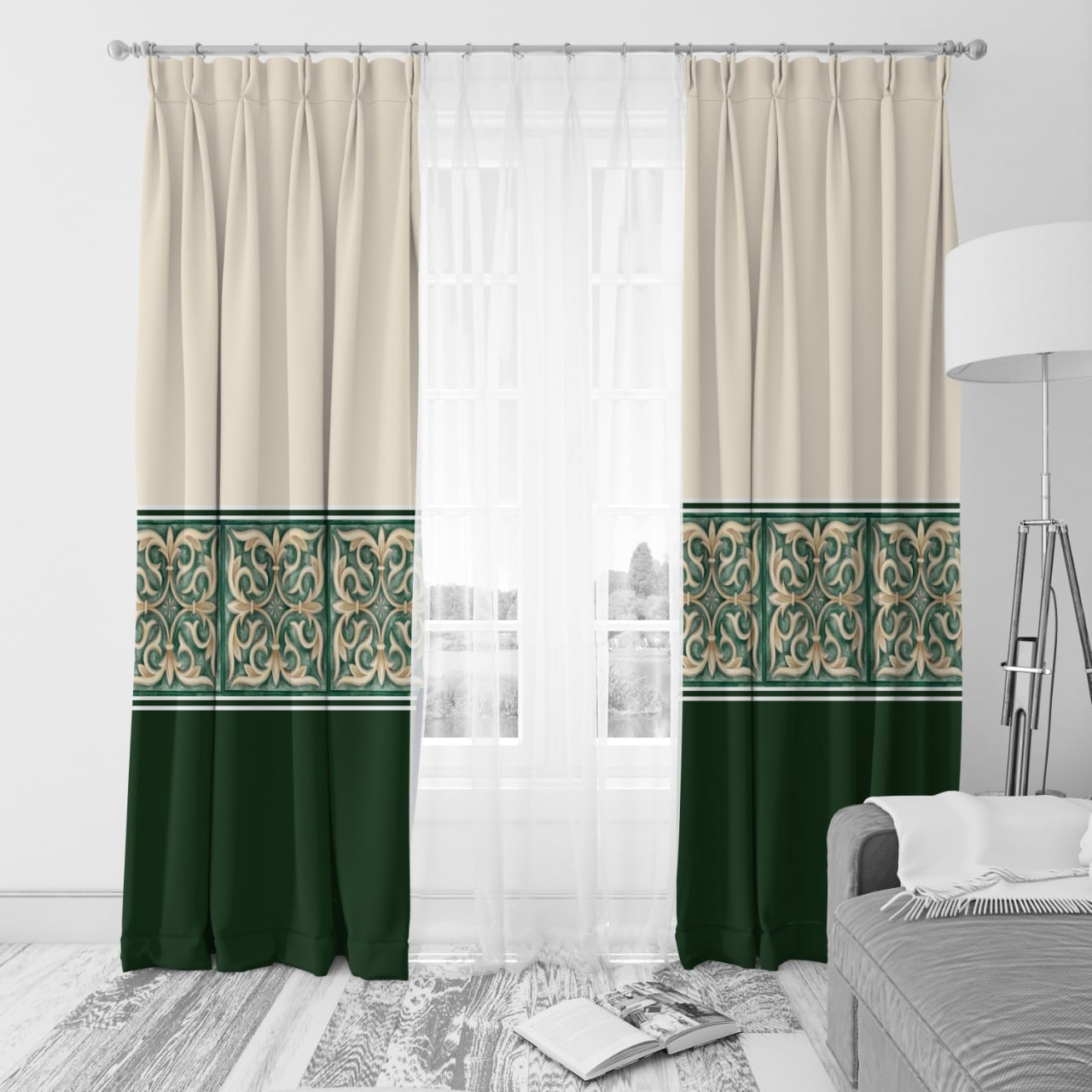 Chic Printed Window Curtain