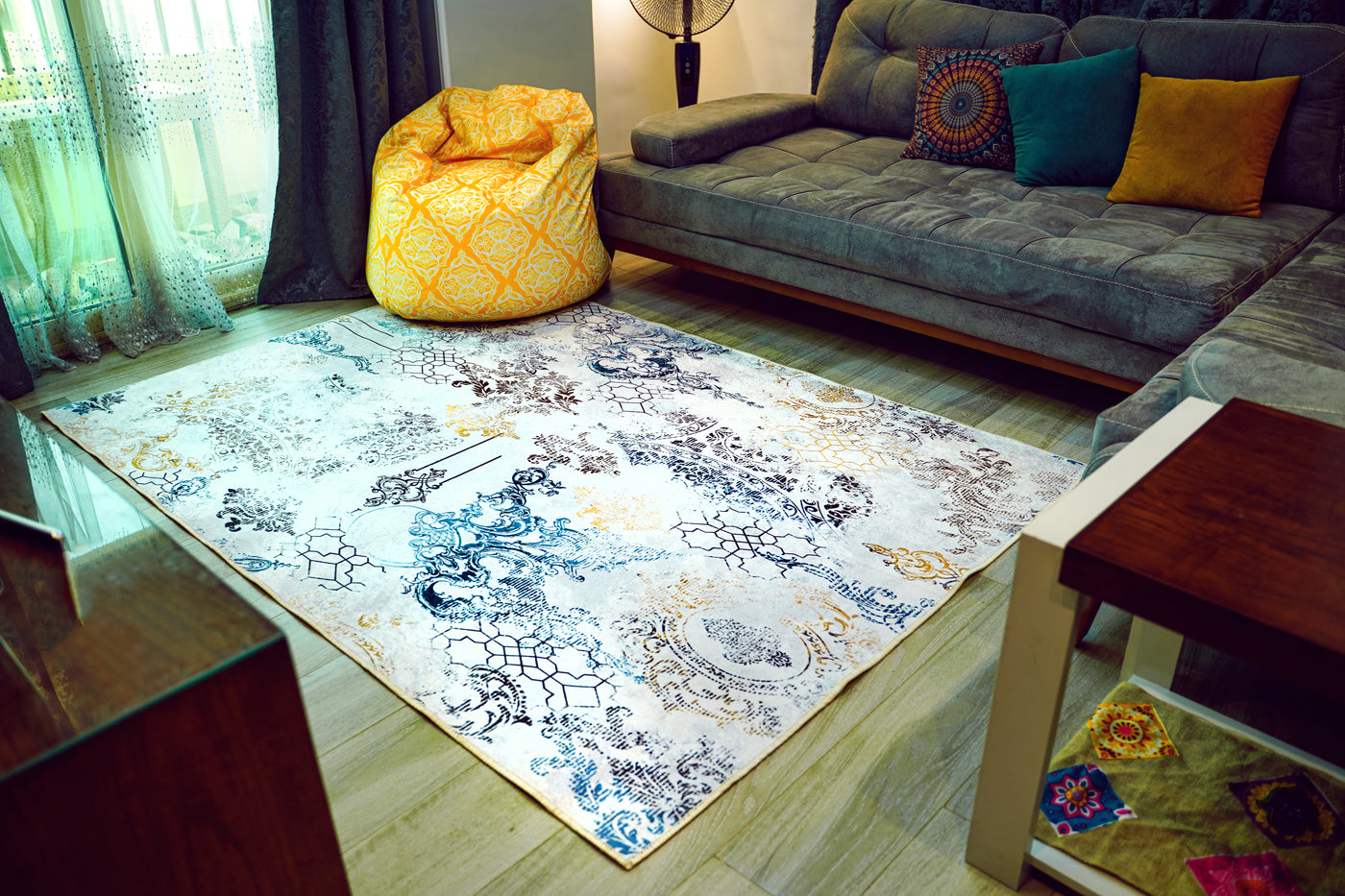 Alfa- Luxurious Soft Printed Rug