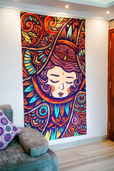 Golden Sleeping Beauty Tapestry
