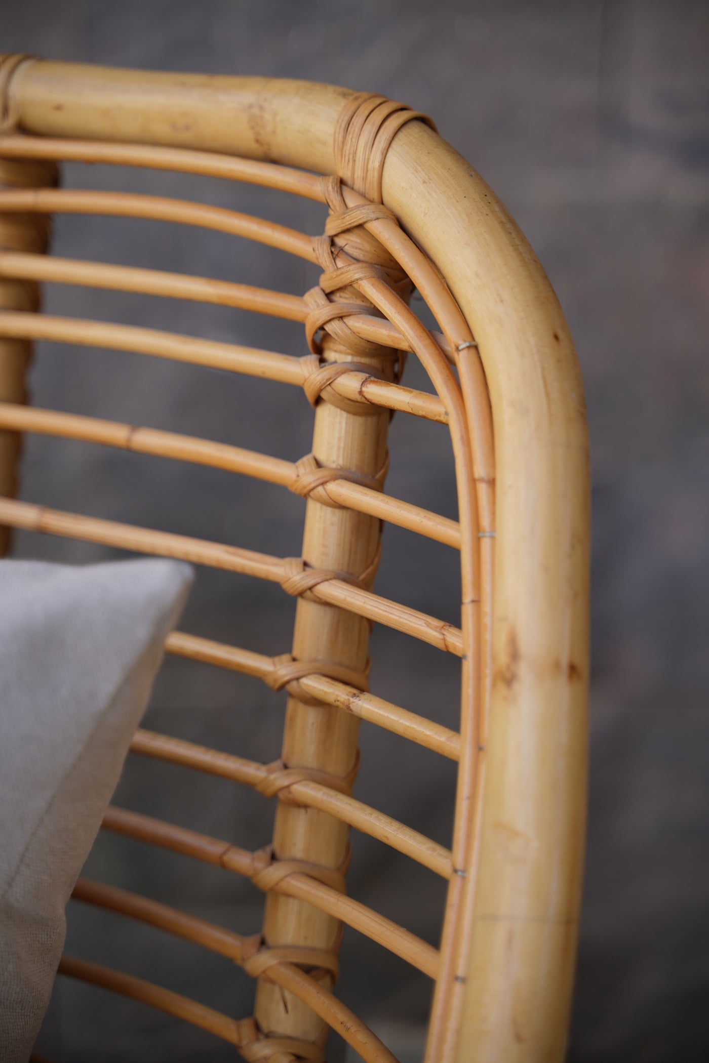 Handmade Natural Bamboo Armchair with Cushions – Indoor & Outdoor Rattan Chair