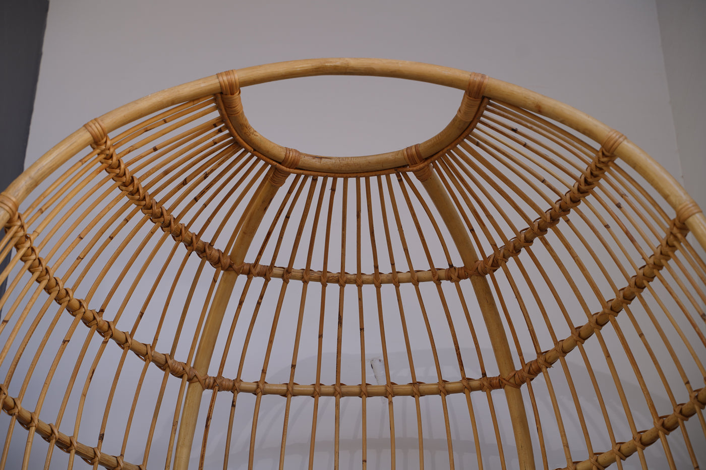 Boho Bamboo Cocoon Chair – Handmade Rattan Egg Seat for Balcony or Living Room