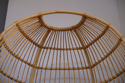 Boho Bamboo Cocoon Chair – Handmade Rattan Egg Seat for Balcony or Living Room