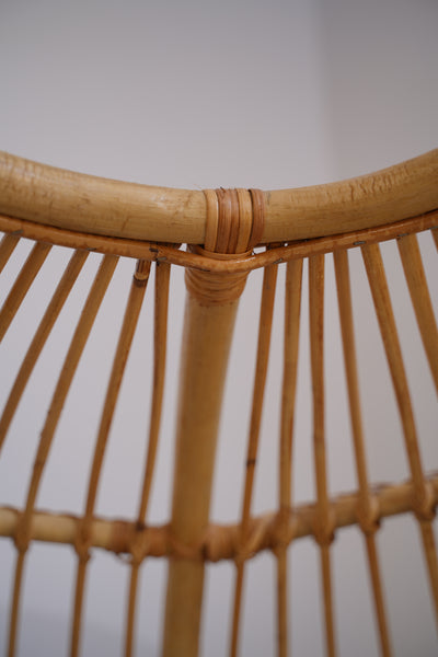 Boho Bamboo Cocoon Chair – Handmade Rattan Egg Seat for Balcony or Living Room