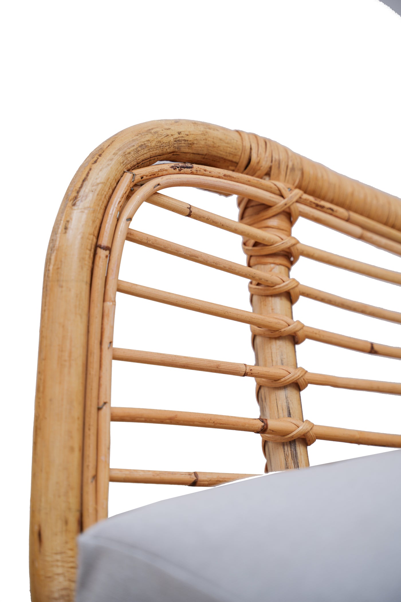 Handmade Natural Bamboo Rocking Chair with Cushions – Indoor & Outdoor Rattan Lounger