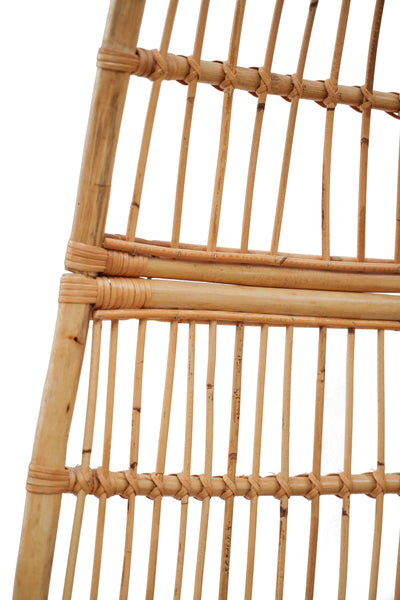 Boho Bamboo Cocoon Chair – Handmade Rattan Egg Seat for Balcony or Living Room