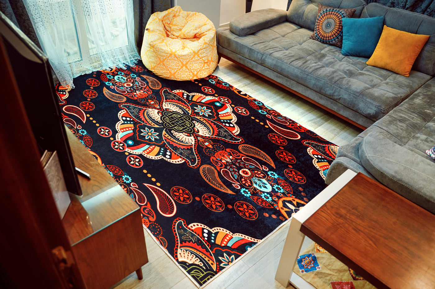 Balb- Chic Soft Area Printed Rug