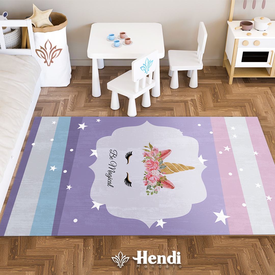 Rose - Modern Kid Printed Rug – HENDI