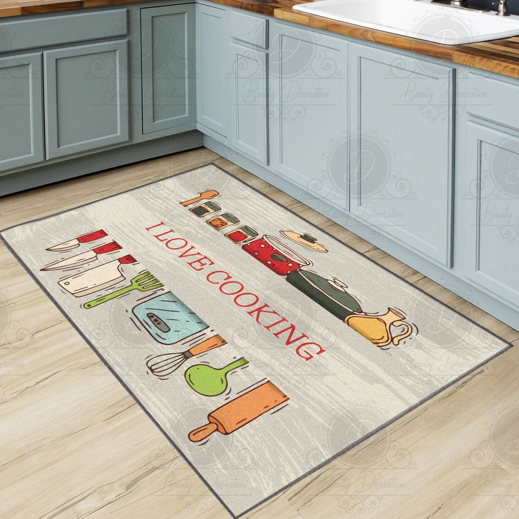 Tomato - Non-Slip Kitchen Printed Rug – HENDI
