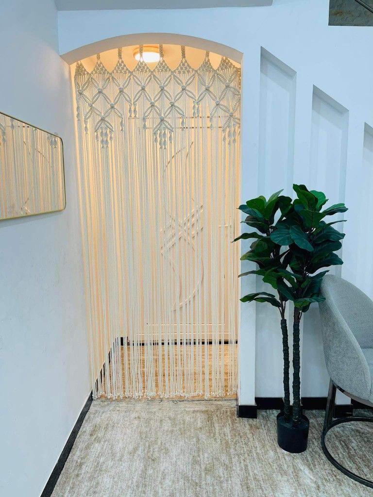Handmade Macrame Curtain – Boho Cotton Rope Home Decor