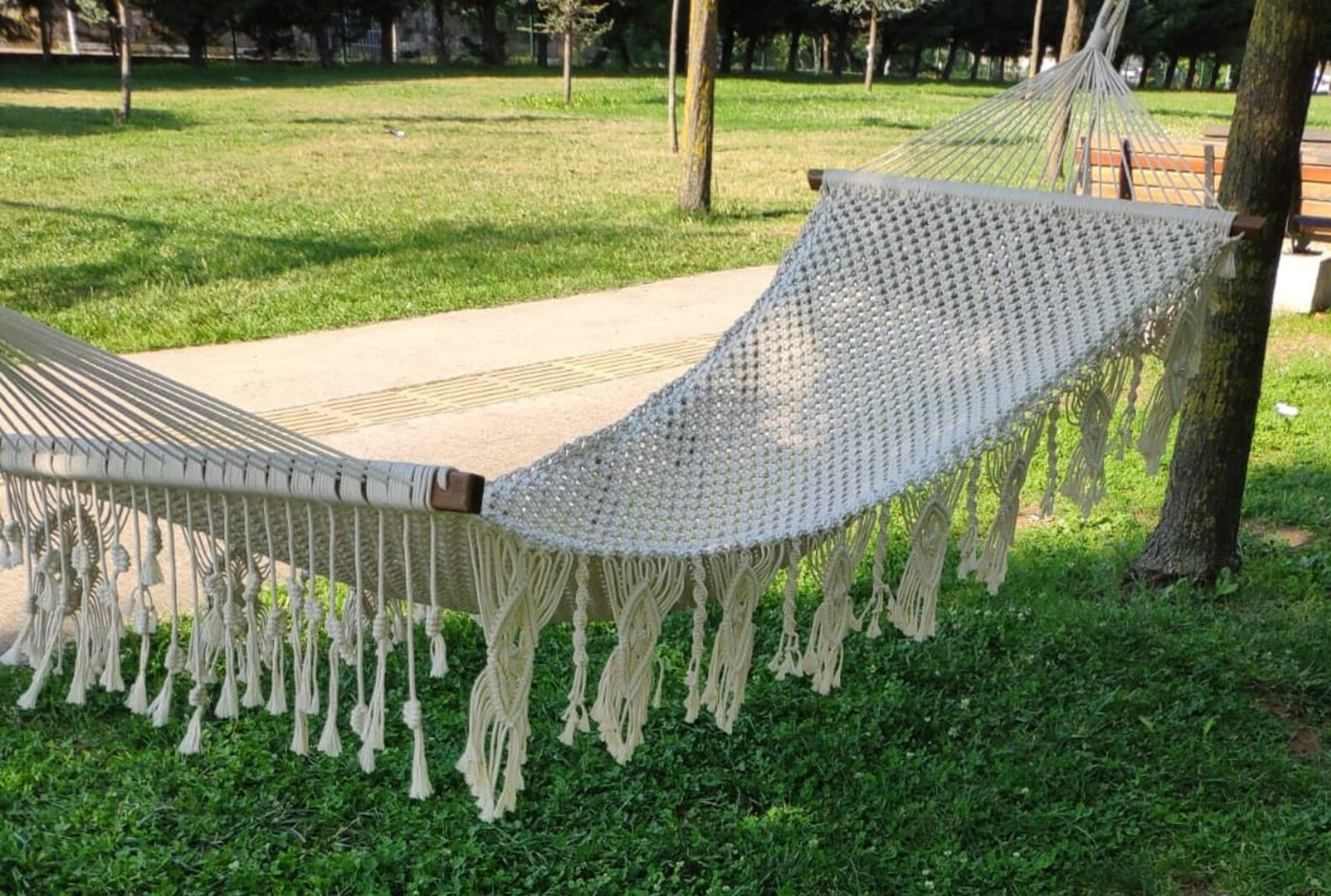 🌿Rola Macrame Hanging Hammock Chair – Boho Indoor & Outdoor Swing