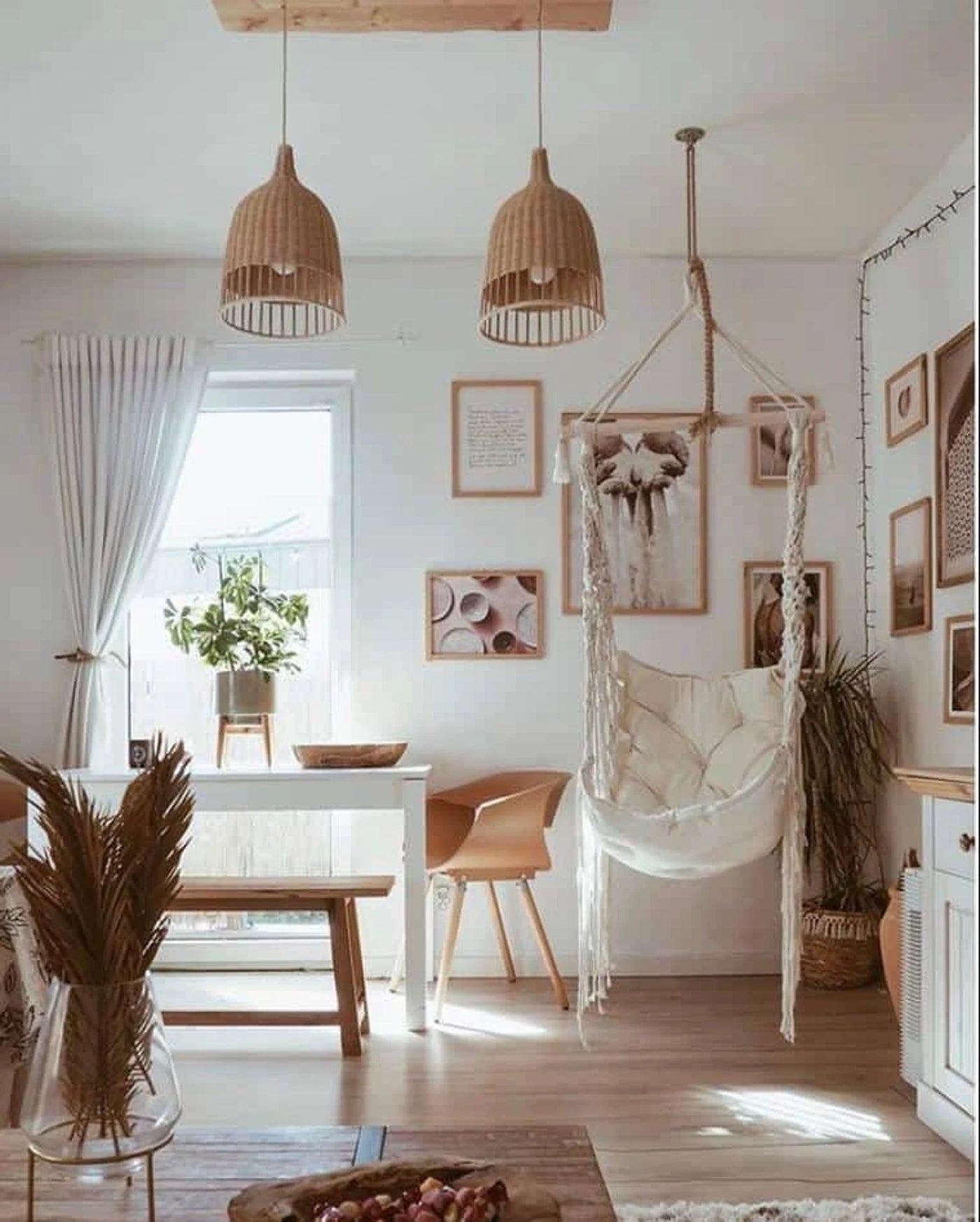 🌿Corny Macrame Hanging Hammock Chair – Boho Indoor & Outdoor Swing