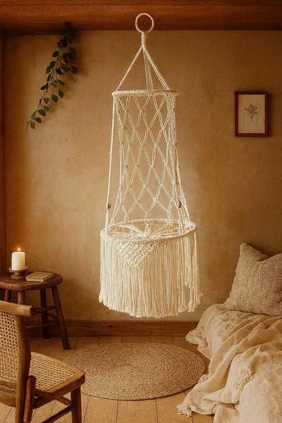 🐾 Yota Macrame Pet Hammock – Cozy Boho Bed for Cats & Small Dogs