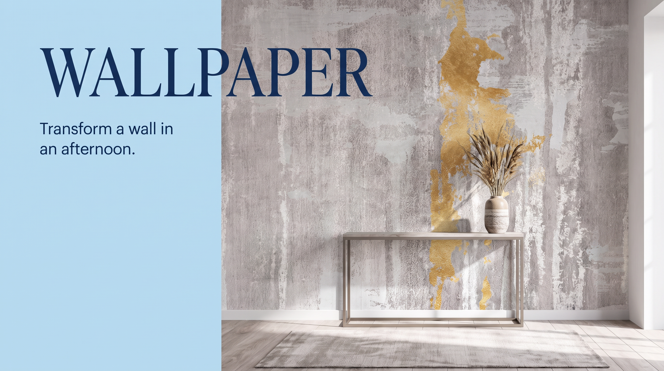 Wallpaper hero banner - transform a wall in an afternoon