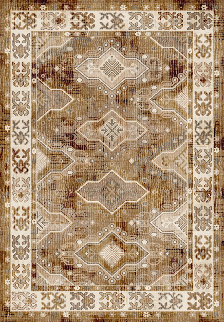 Handcrafted Look Vintage Rug