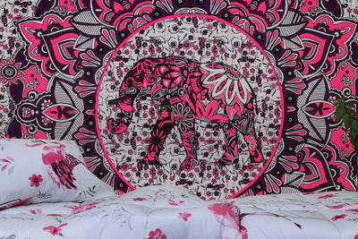 Holy Gala Elephant Pinky Tapestry