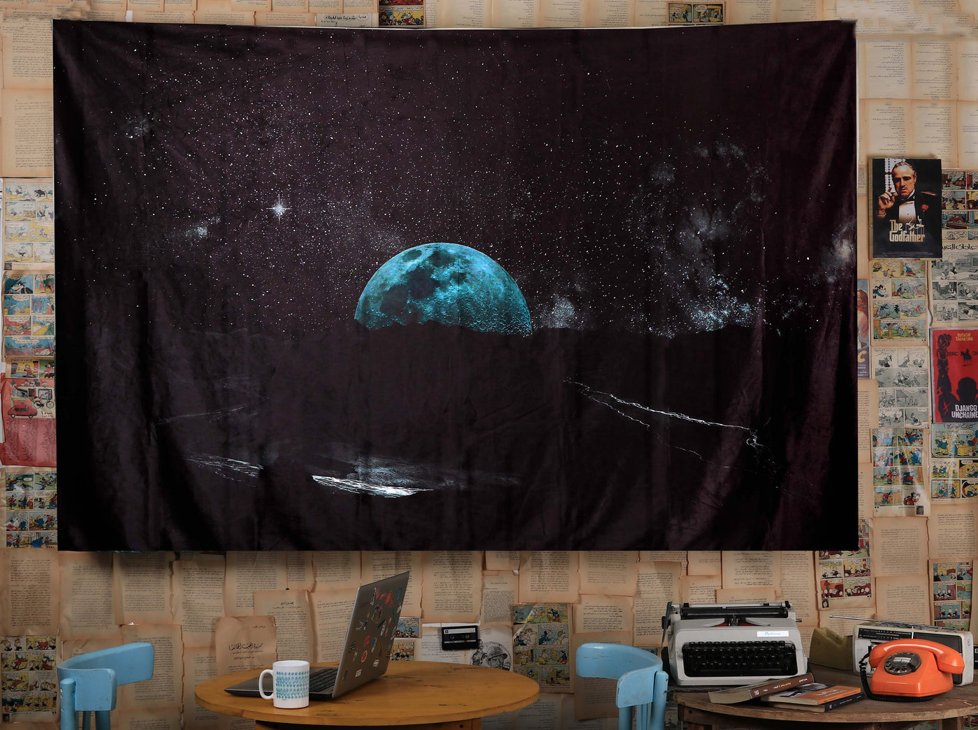 To The Moon Tapestry