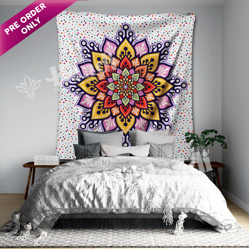 Shiny Bloom-Violet Tapestry