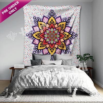 Shiny Bloom-Violet Tapestry