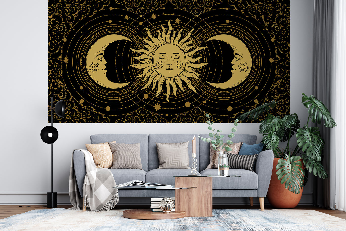 Sun & Moon Twins Tapestry