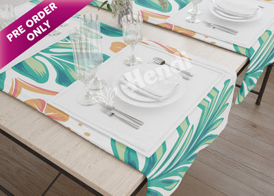 Greenish Tropical Mandala Table Runner