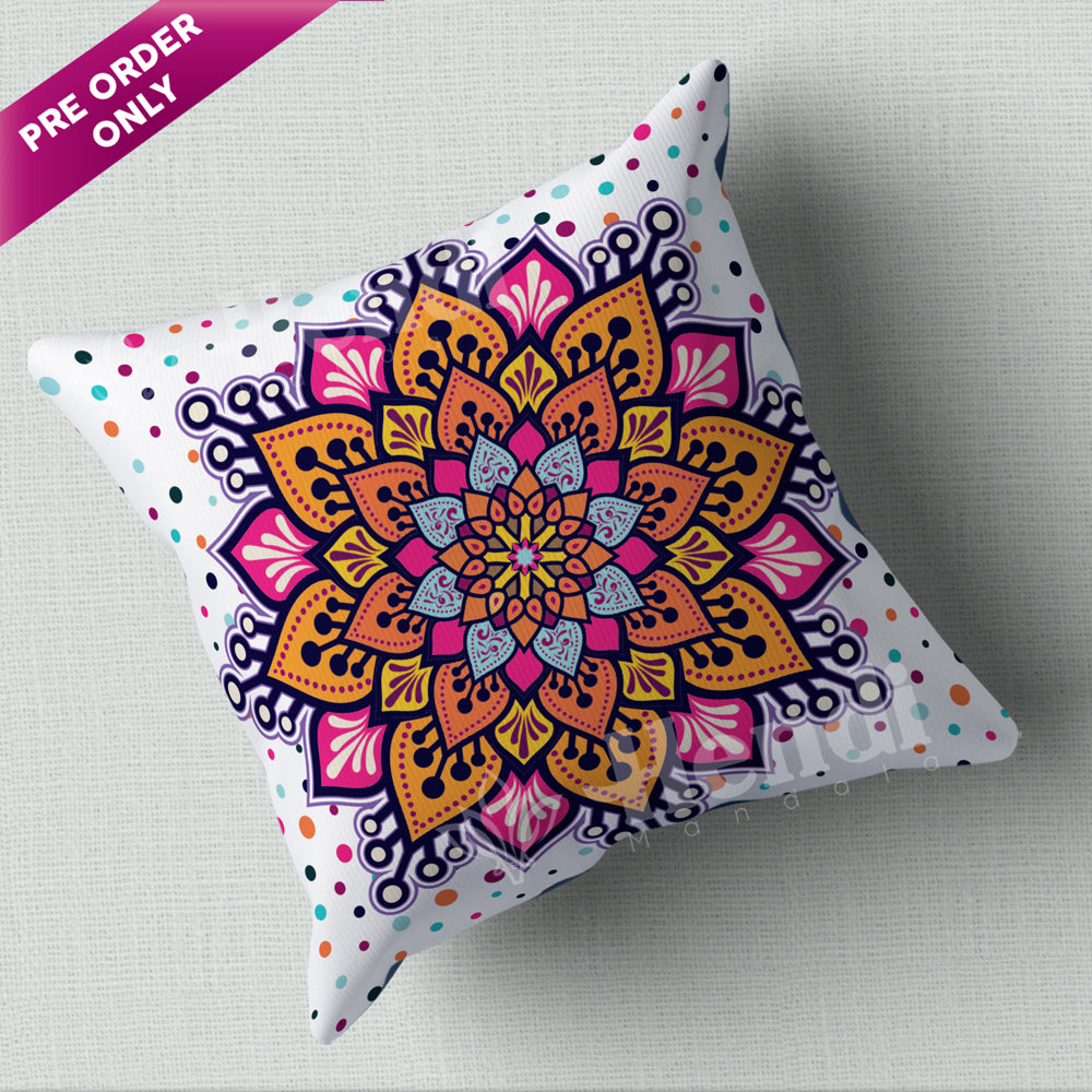 Shiny Bloom-Pink Cushion