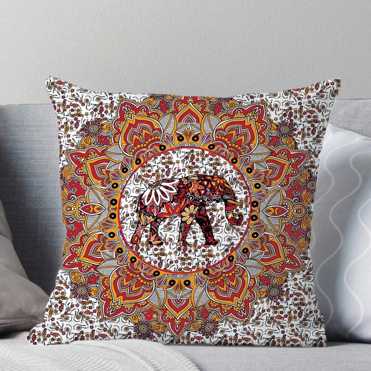 Holy Gala Elephant Orange Cushion