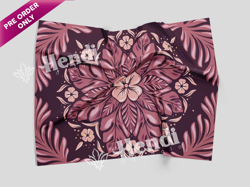 Brownish tropical mandala Table Cover