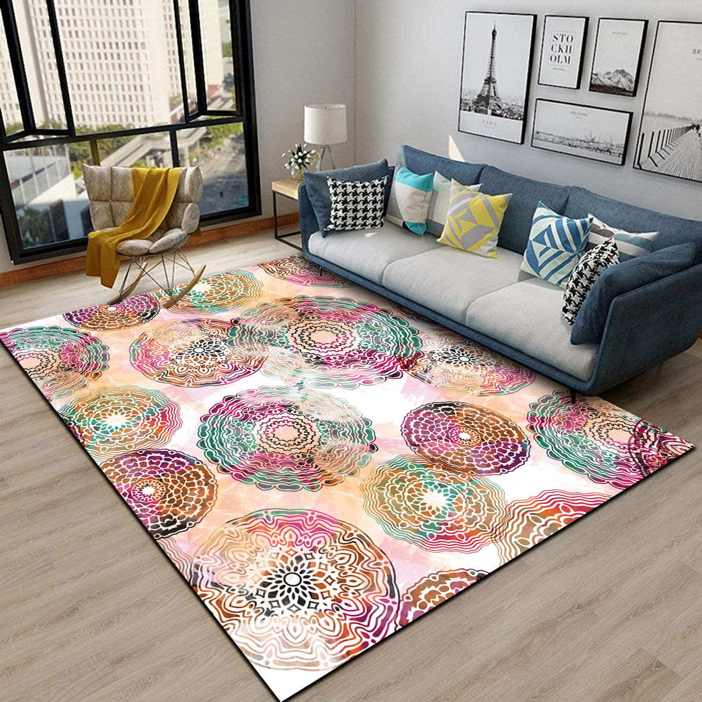 Veer - Modern Area Printed Rug
