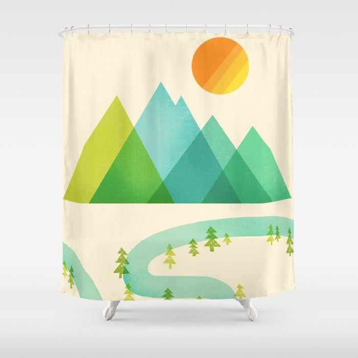 Alaska Mountains Shower Curtain